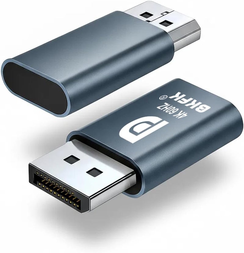 BKFK موصل دمية بدون رأس DisplayPort بدقة 4K@60Hz - يدعم 1080p-240Hz محاكي EDID دونجل 60Hz لتعدين العملات الرقمية، والخوادم البعيدة، وأجهزة الكمبيوتر الافتراضية (DP-4K/60Hz-1Pack) - Image 2